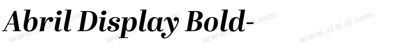 Abril Display Bold字体转换